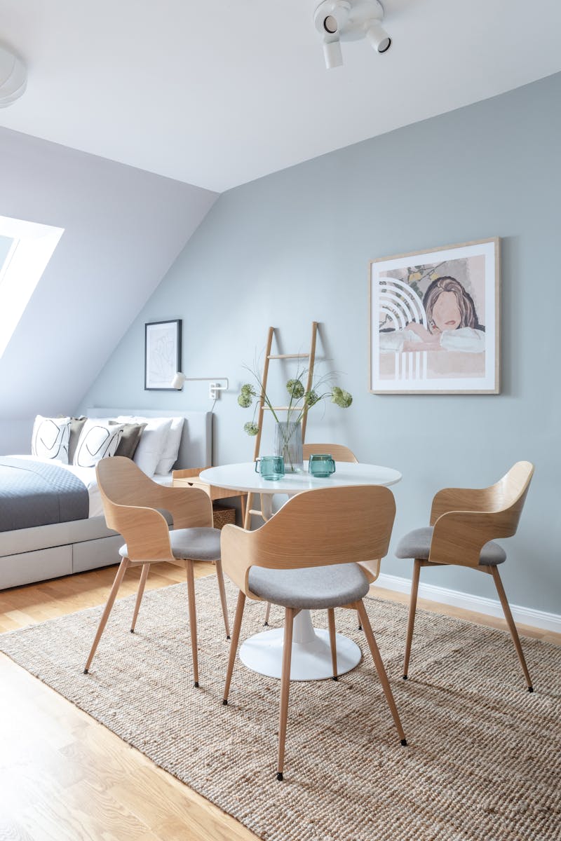 Bright and stylish Scandinavian inspired apartment interior in Prague.