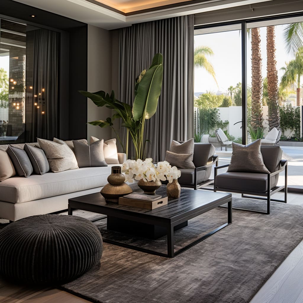 Luxury Gray Living Room Interior Design Ideas  FH